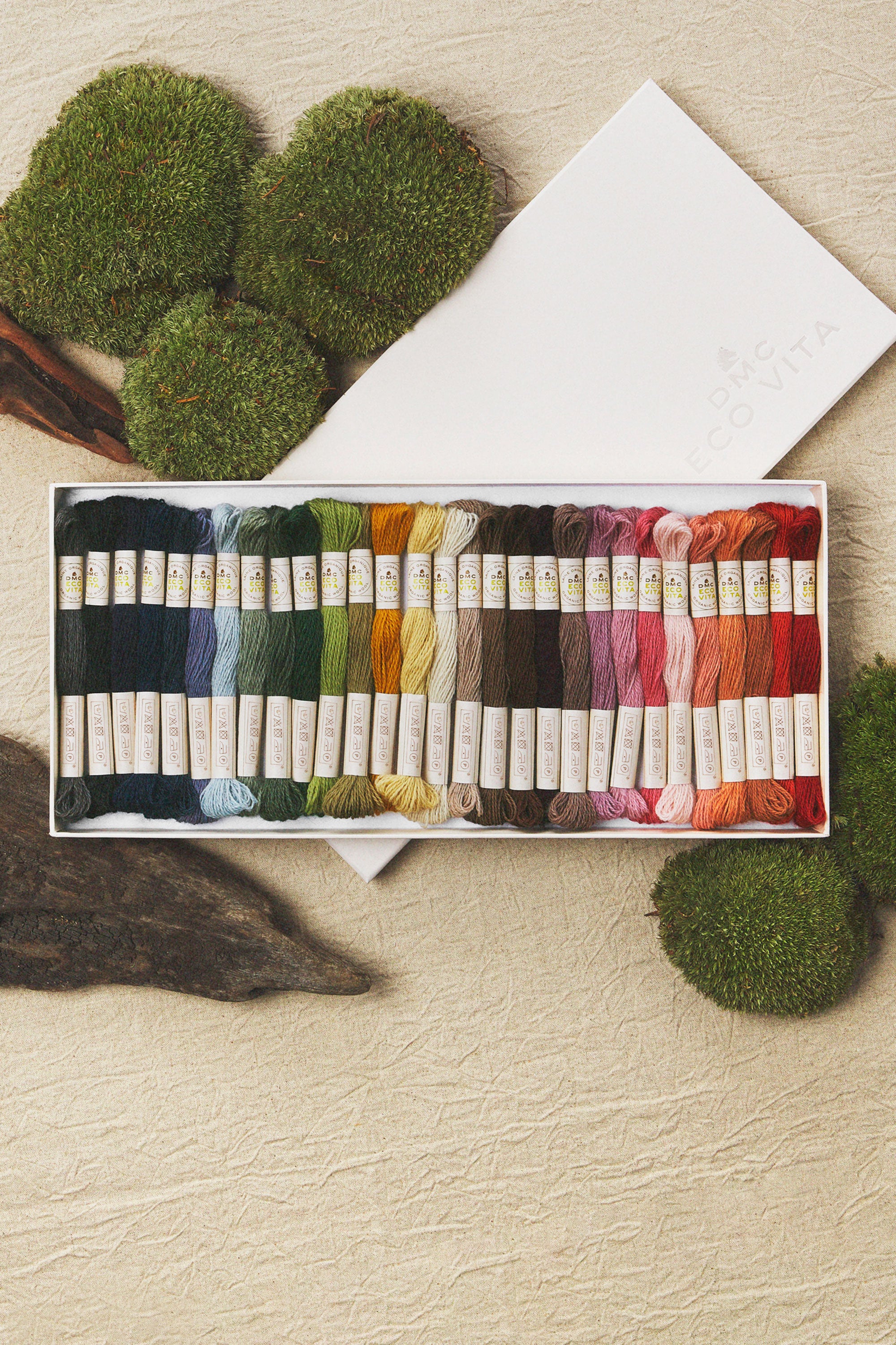 DMC Eco Vita - Naturally Dyed Organic Wool Thread - Collectors Box with 30 Skeins