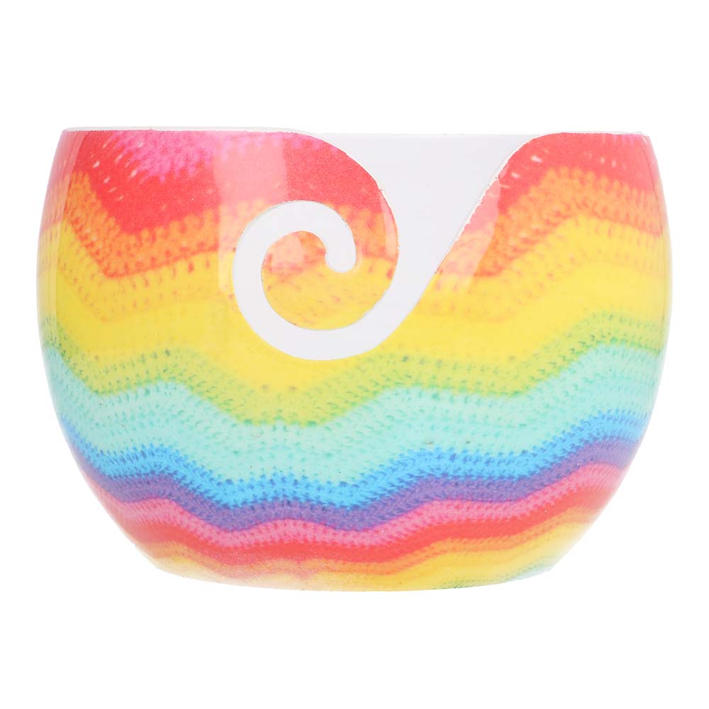 Scheepjes Yarn bowl aluminium rainbow