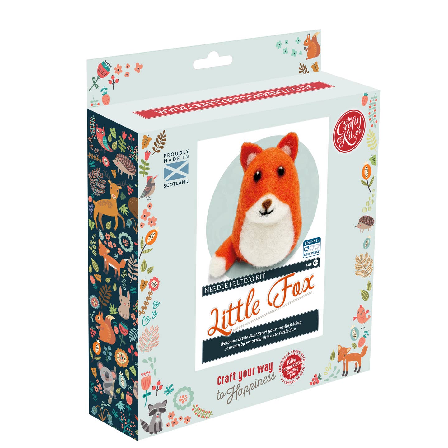 The Crafty Kit Company - Little Fox Needle Felting Craft Kit