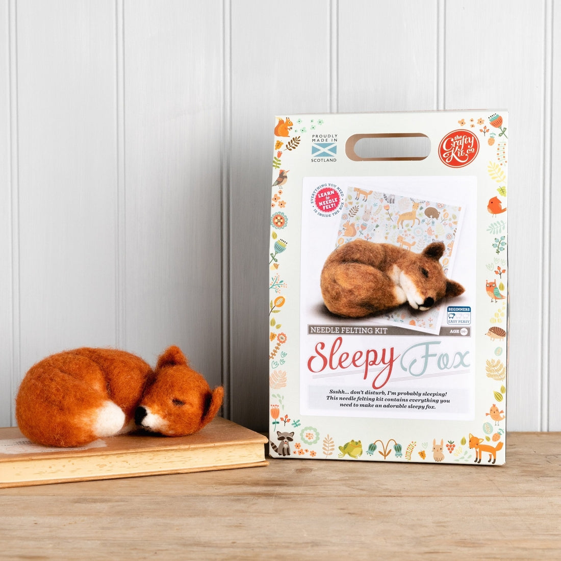 Sleepy Fox Needle Felting Kit - The Crafty Kit Company