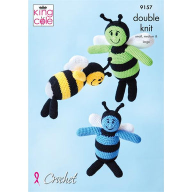 King Cole Pattern 9157 Amigurumi Crocheted Bees in DK